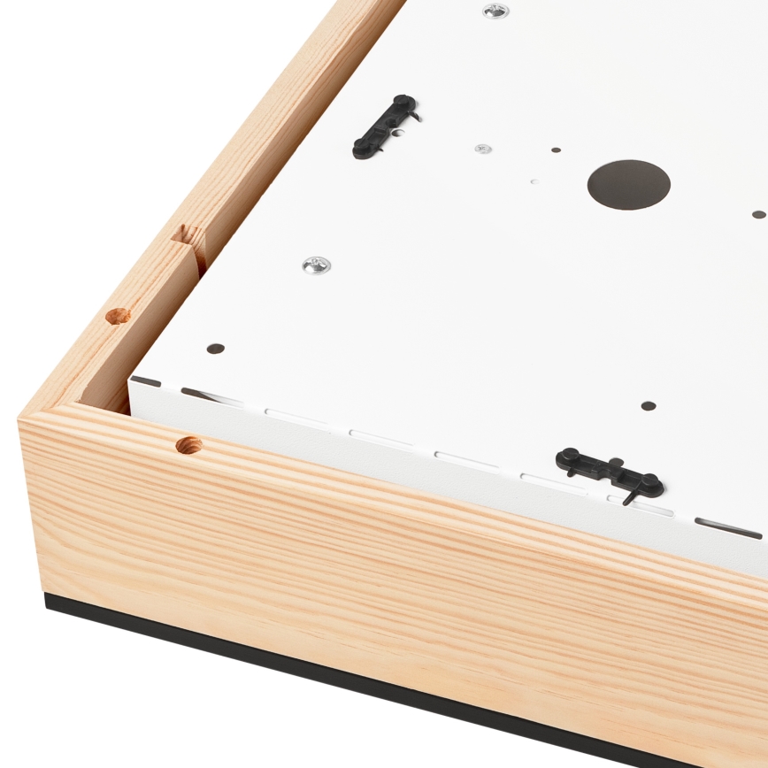 Плафон NATURAL SQUARE 4xE27/15W/230V 39x39 см бор/черен