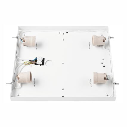 Плафон NATURAL SQUARE 4xE27/15W/230V 39x39 см бор/черен