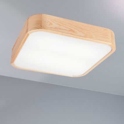 Плафон NATURAL SQUARE 4xE27/15W/230V 45x45 см бор