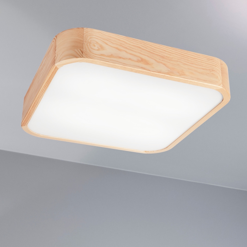 Плафон NATURAL SQUARE 4xE27/15W/230V 45x45 см бор