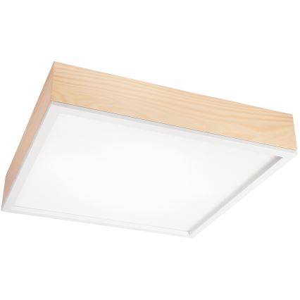 Плафон NATURAL SQUARE 4xE27/15W/230V 48x48 см бор/бял