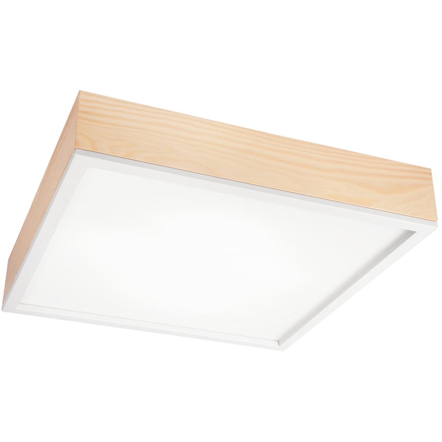 Плафон NATURAL SQUARE 4xE27/15W/230V 48x48 см бор/бял
