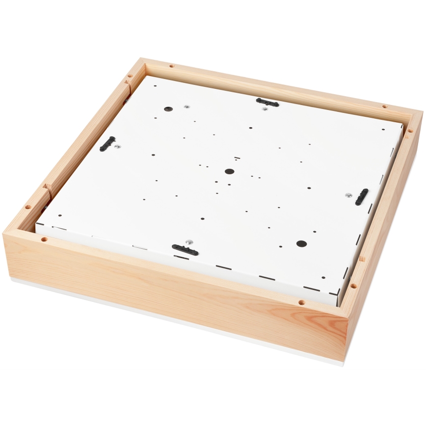 Плафон NATURAL SQUARE 4xE27/15W/230V 48x48 см бор/бял