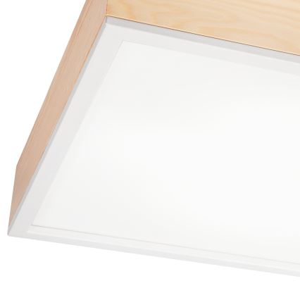 Плафон NATURAL SQUARE 4xE27/15W/230V 48x48 см бор/бял