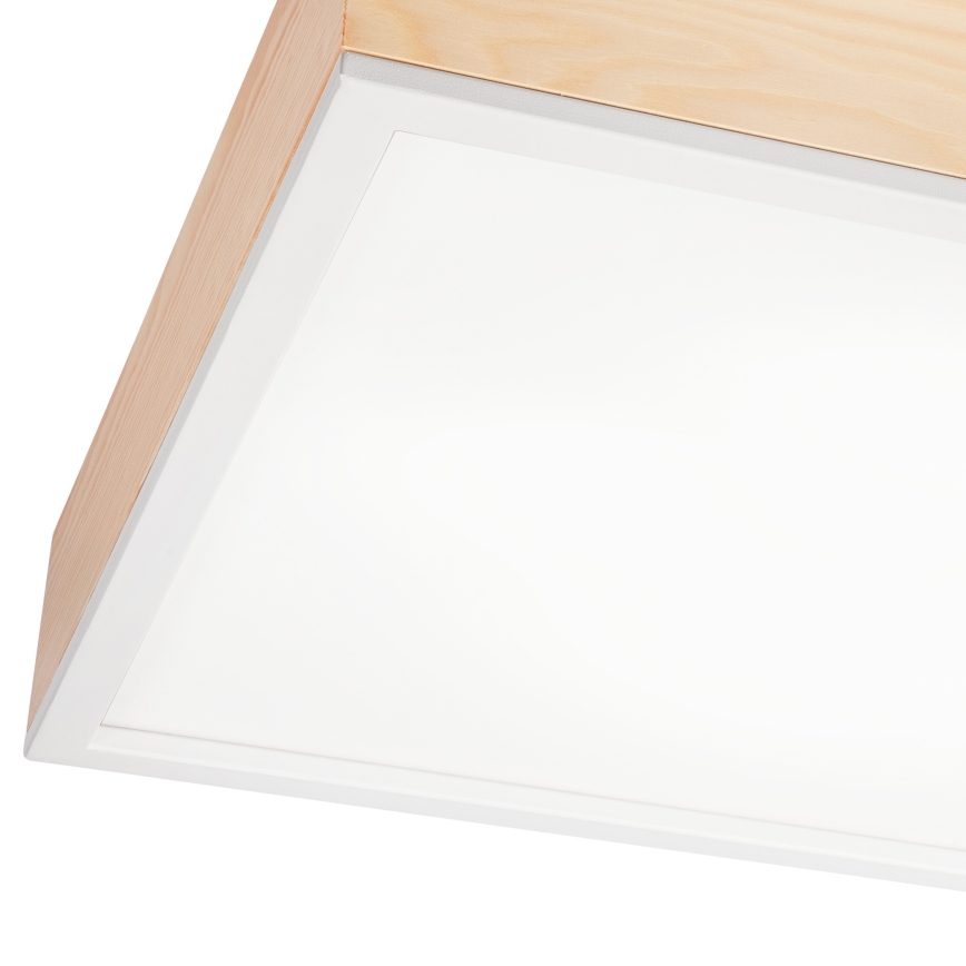 Плафон NATURAL SQUARE 4xE27/15W/230V 48x48 см бор/бял