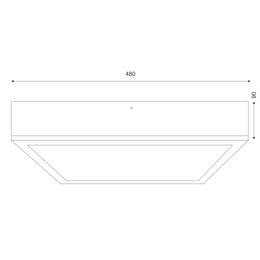 Плафон NATURAL SQUARE 4xE27/15W/230V 48x48 см бор/бял
