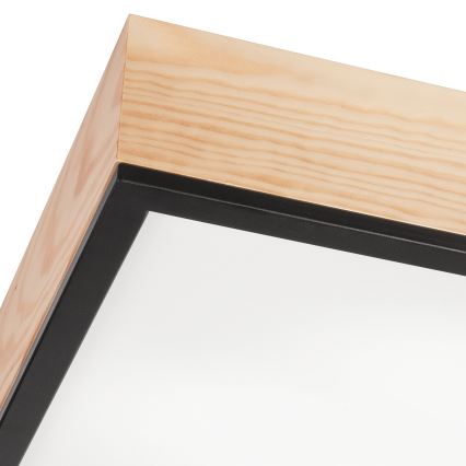 Плафон NATURAL SQUARE 4xE27/15W/230V 48x48 см бор/черен