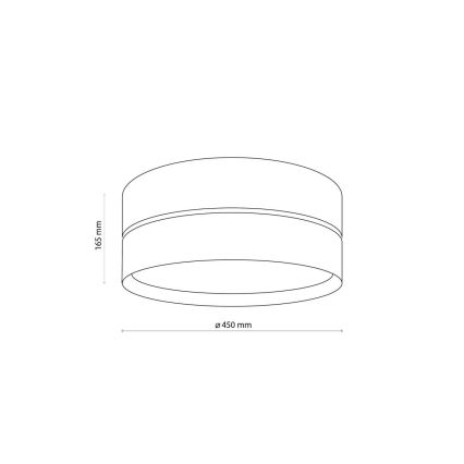 Плафон NICOL 4xE27/15W/230V Ø 50 cm фурнир/черен