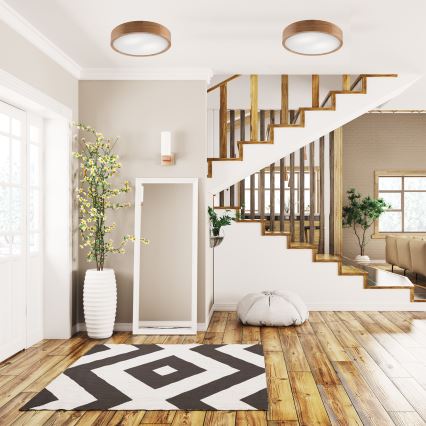 Плафон OAK 2xE27/60W/230V дъб ø 37,5 см