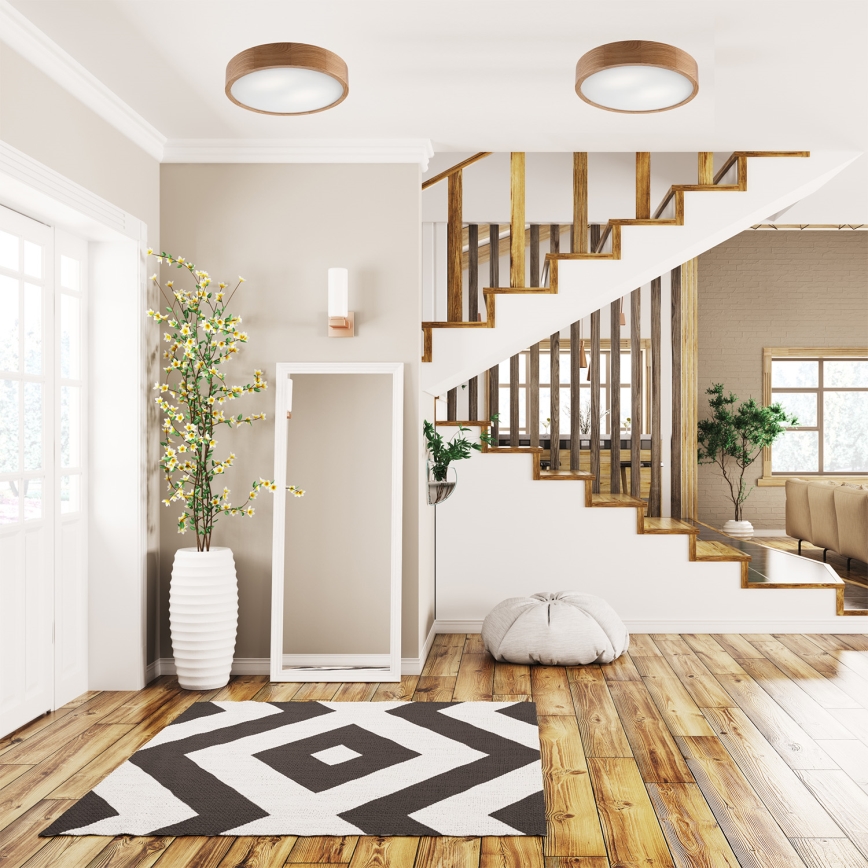 Плафон OAK 2xE27/60W/230V дъб ø 37,5 см