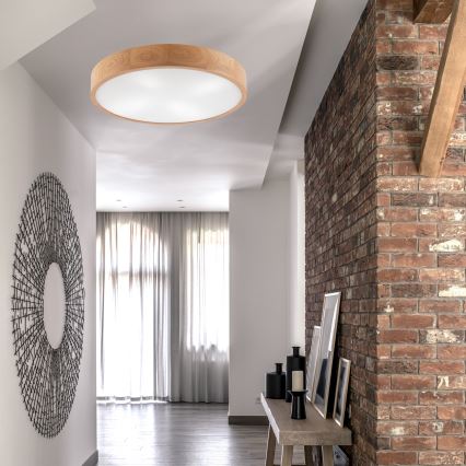 Плафон OAK 4xE27/60W/230V ø 57,5 см дъб
