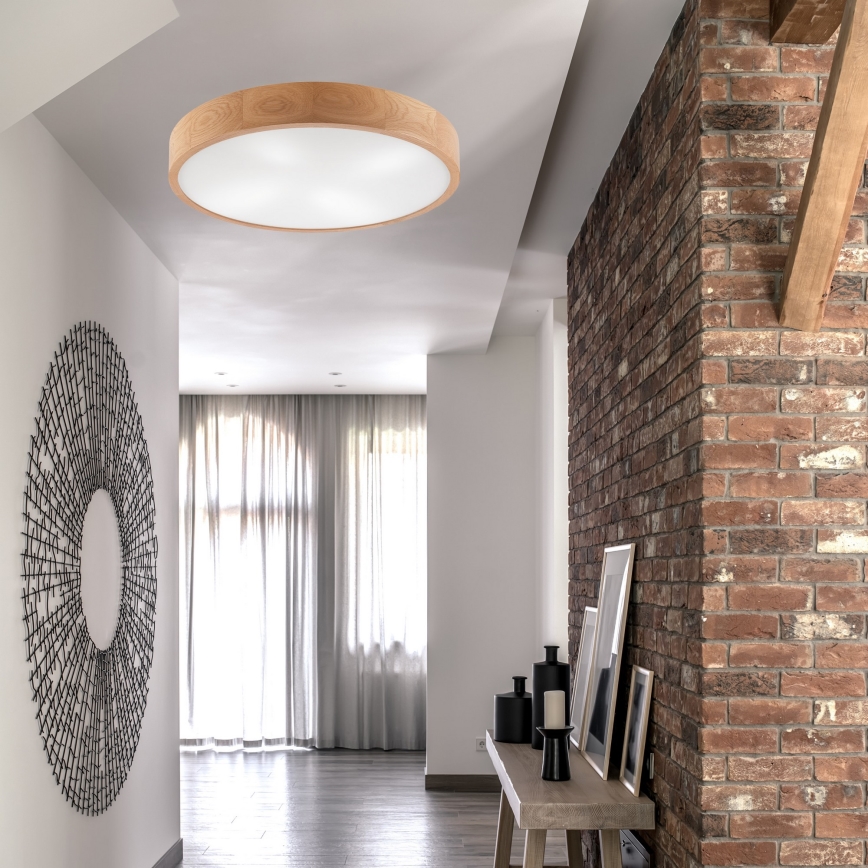Плафон OAK 4xE27/60W/230V ø 57 см дъб