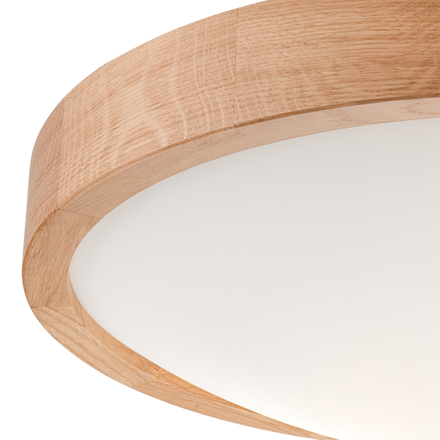 Плафон OAK SLIM 2xE27/60W/230V дъб ø 37 см - FSC сертифицирано