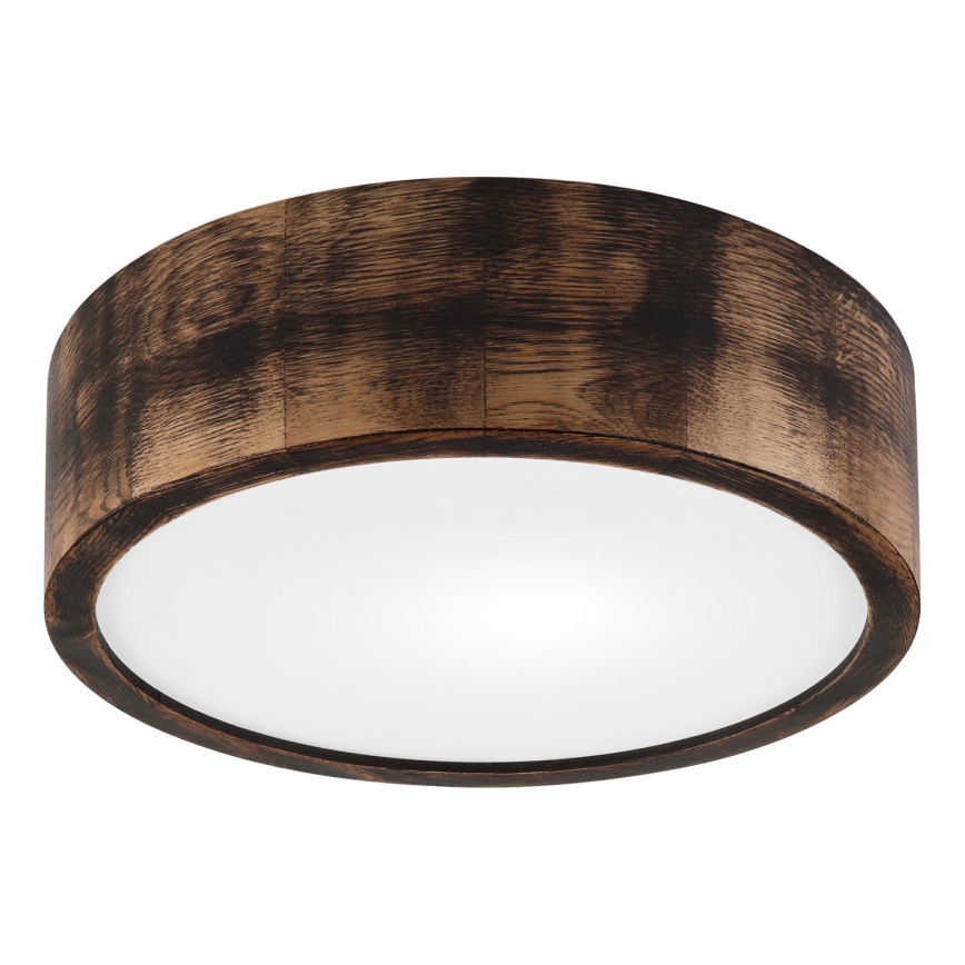 Плафон OAK SMOKY 1xE27/15W/230V ø 27,5 см дъб/тъмнокафяв