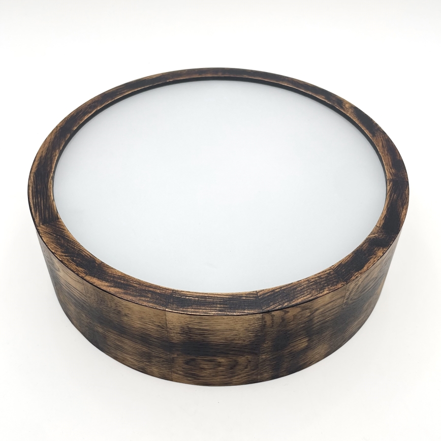 Плафон OAK SMOKY 1xE27/15W/230V ø 27,5 см дъб/тъмнокафяв