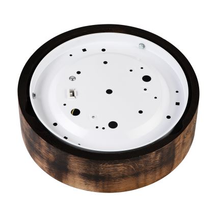 Плафон OAK SMOKY 1xE27/15W/230V ø 27,5 см дъб/тъмнокафяв