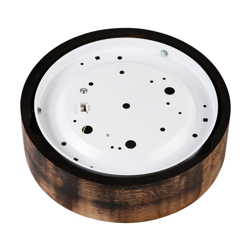 Плафон OAK SMOKY 1xE27/15W/230V ø 27,5 см дъб/тъмнокафяв