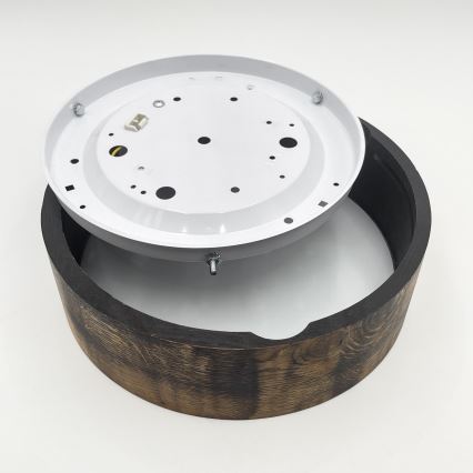 Плафон OAK SMOKY 1xE27/15W/230V ø 27,5 см дъб/тъмнокафяв