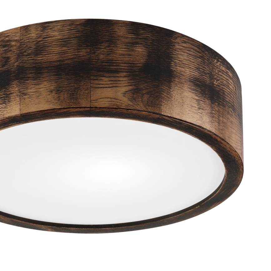 Плафон OAK SMOKY 1xE27/15W/230V ø 27,5 см дъб/тъмнокафяв