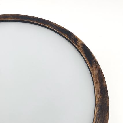 Плафон OAK SMOKY 1xE27/15W/230V ø 27,5 см дъб/тъмнокафяв