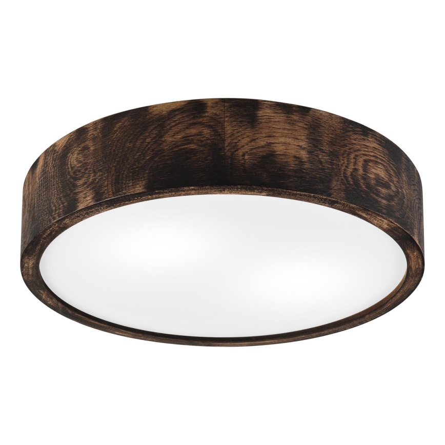 Плафон OAK SMOKY 2xE27/15W/230V ø 37,5 см дъб/тъмнокафяв