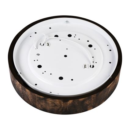 Плафон OAK SMOKY 2xE27/15W/230V ø 37,5 см дъб/тъмнокафяв