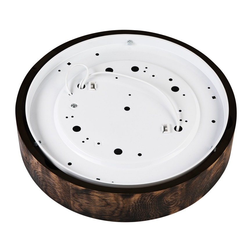 Плафон OAK SMOKY 2xE27/15W/230V ø 37,5 см дъб/тъмнокафяв