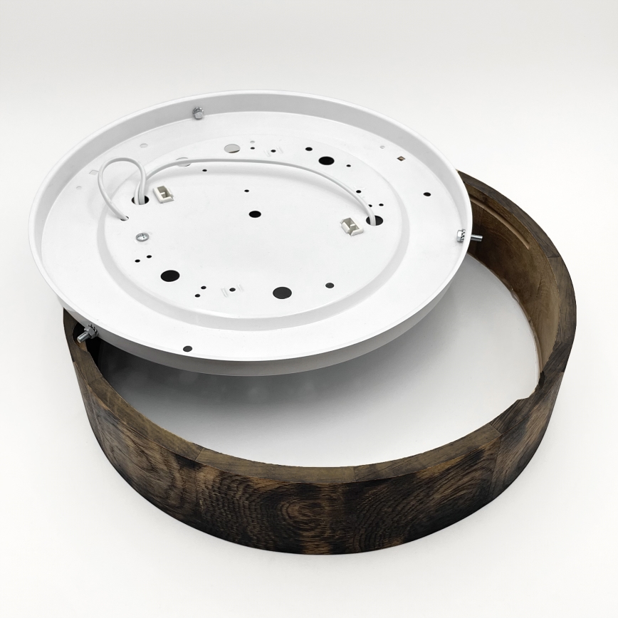 Плафон OAK SMOKY 2xE27/15W/230V ø 37,5 см дъб/тъмнокафяв