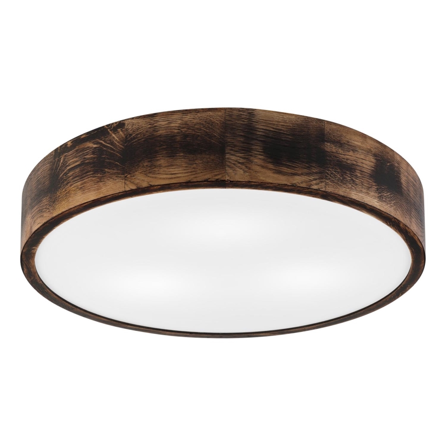 Плафон OAK SMOKY 3xE27/15W/230V ø 47,5 см дъб/тъмнокафяв