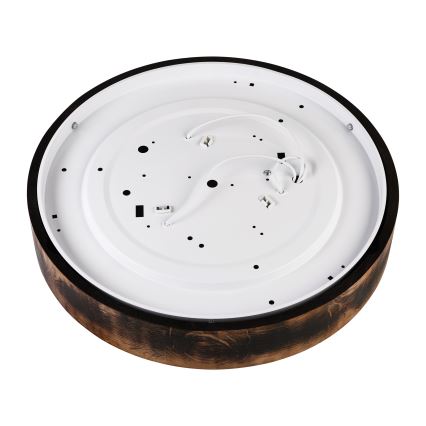 Плафон OAK SMOKY 3xE27/15W/230V ø 47,5 см дъб/тъмнокафяв