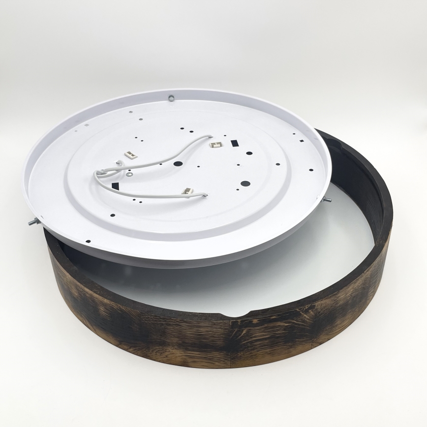 Плафон OAK SMOKY 3xE27/15W/230V ø 47,5 см дъб/тъмнокафяв