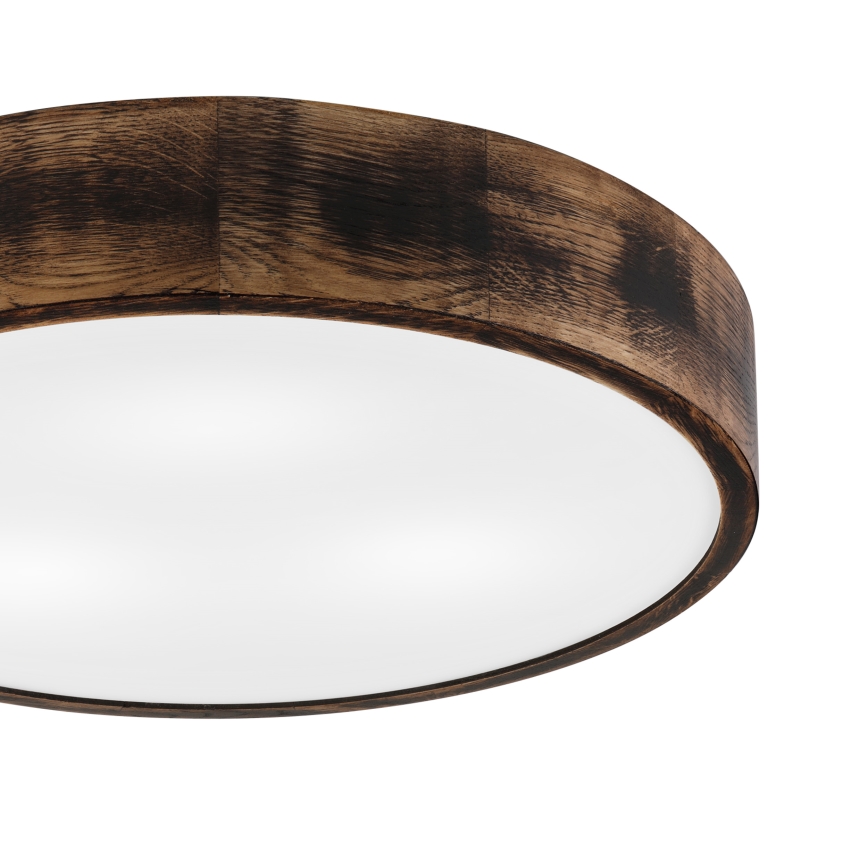 Плафон OAK SMOKY 3xE27/15W/230V ø 47,5 см дъб/тъмнокафяв