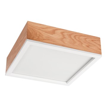 Плафон OAK SQUARE 2xE27/15W/230V 31x31 см дъб/бял