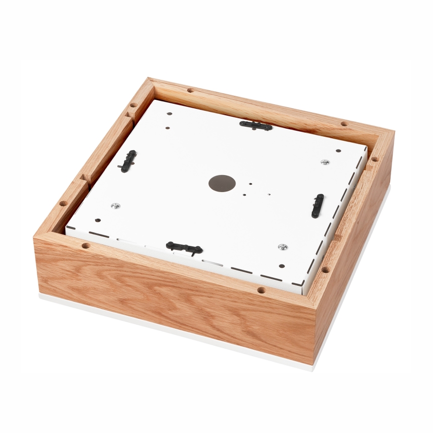 Плафон OAK SQUARE 2xE27/15W/230V 31x31 см дъб/бял
