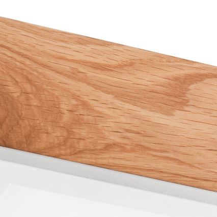 Плафон OAK SQUARE 2xE27/15W/230V 31x31 см дъб/бял