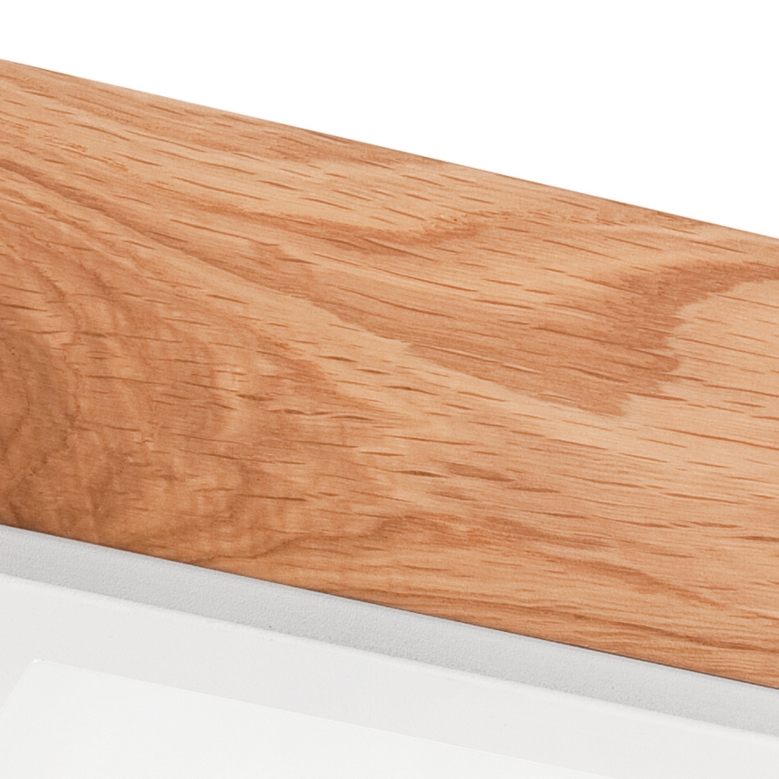 Плафон OAK SQUARE 2xE27/15W/230V 31x31 см дъб/бял