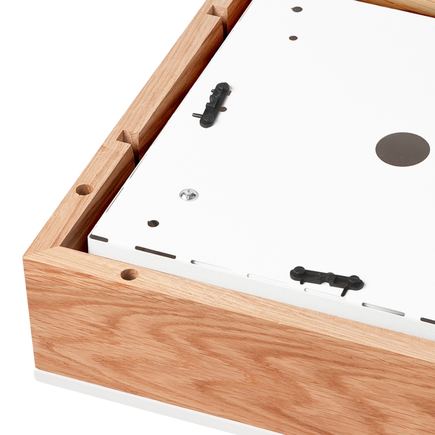 Плафон OAK SQUARE 2xE27/15W/230V 31x31 см дъб/бял