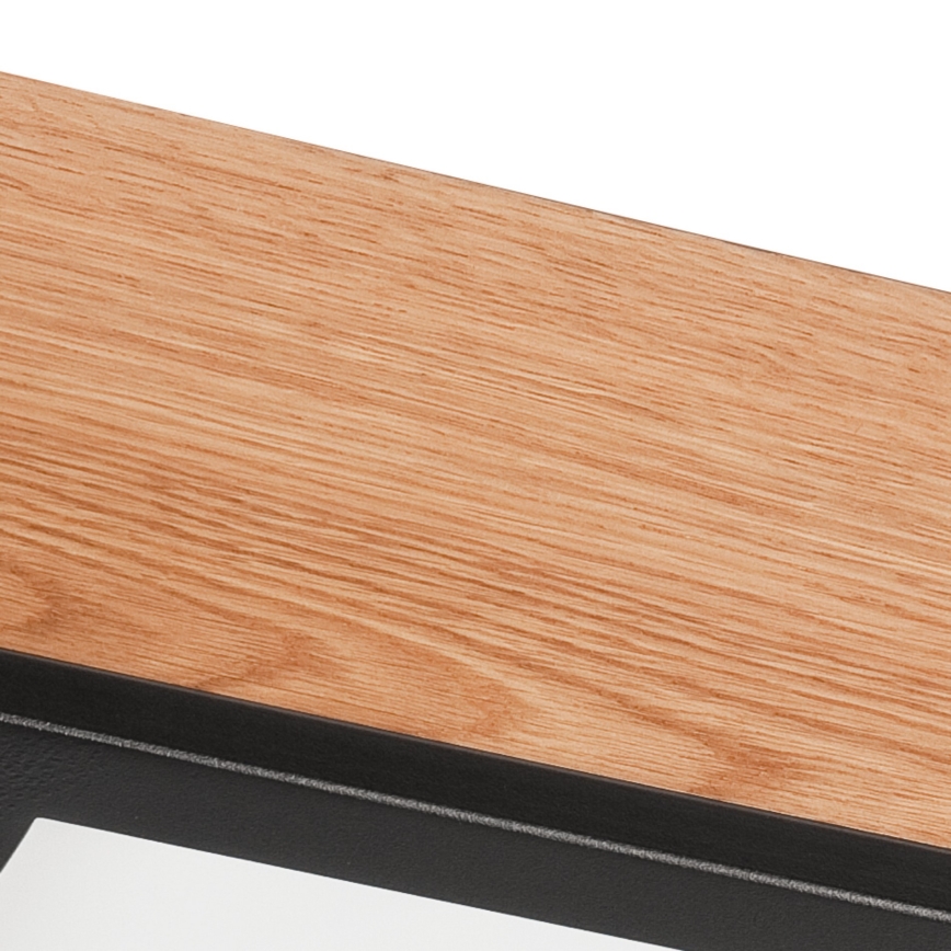 Плафон OAK SQUARE 2xE27/15W/230V 31x31 см дъб/черен