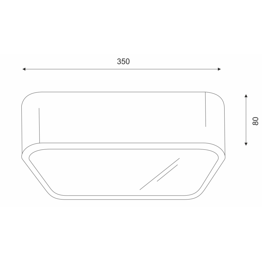 Плафон OAK SQUARE 2xE27/15W/230V 35x35 см дъб