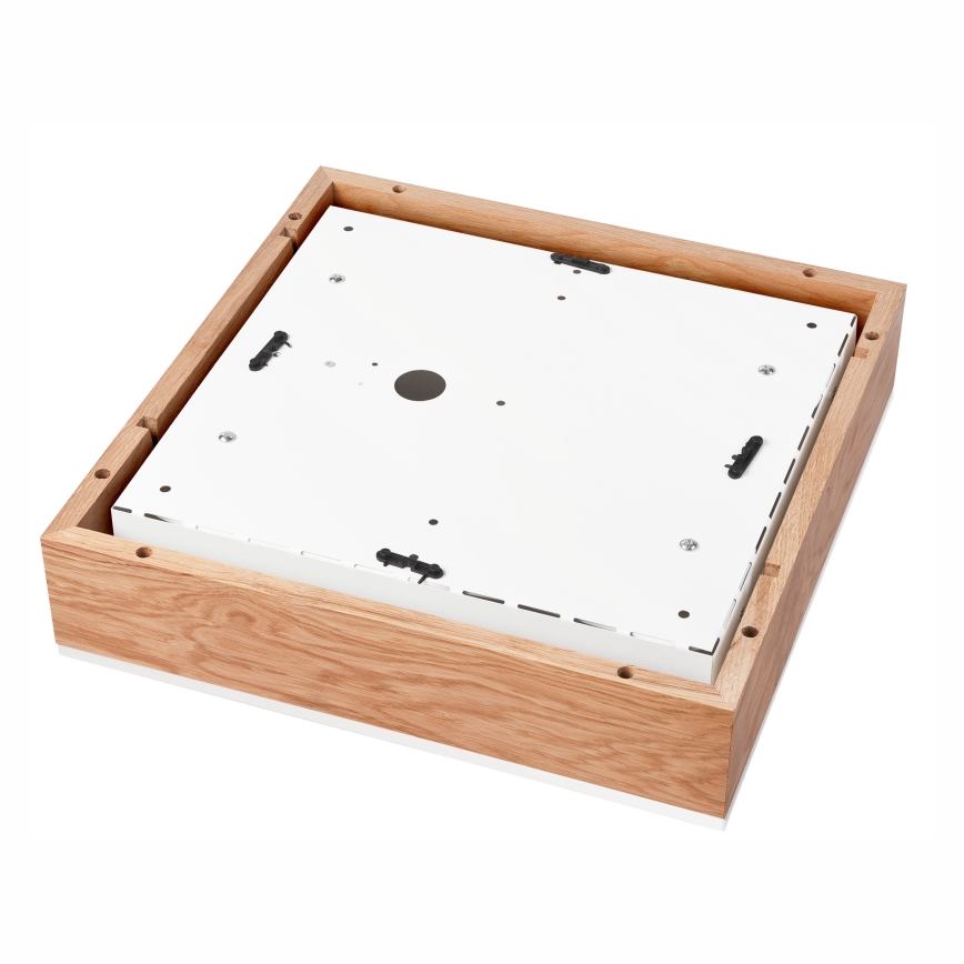 Плафон OAK SQUARE 4xE27/15W/230V 39x39 см дъб/бял