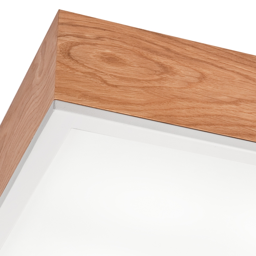 Плафон OAK SQUARE 4xE27/15W/230V 39x39 см дъб/бял