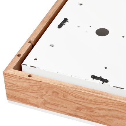 Плафон OAK SQUARE 4xE27/15W/230V 39x39 см дъб/бял