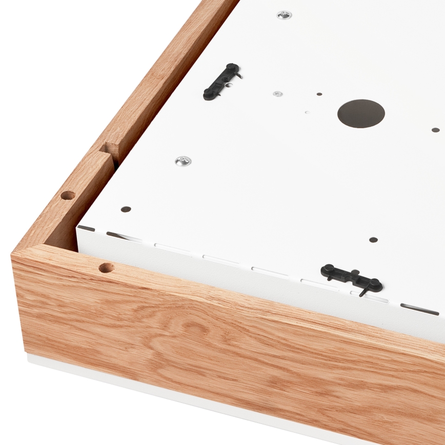 Плафон OAK SQUARE 4xE27/15W/230V 39x39 см дъб/бял