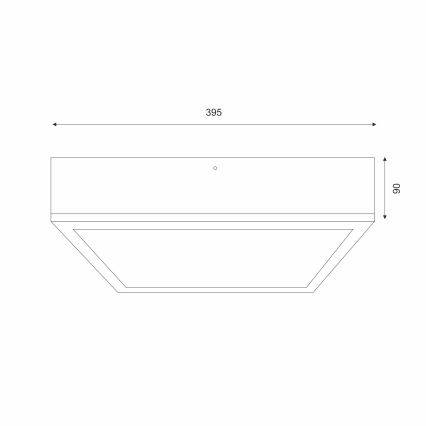 Плафон OAK SQUARE 4xE27/15W/230V 39x39 см дъб/бял