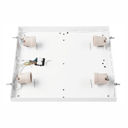Плафон OAK SQUARE 4xE27/15W/230V 39x39 см дъб/черен