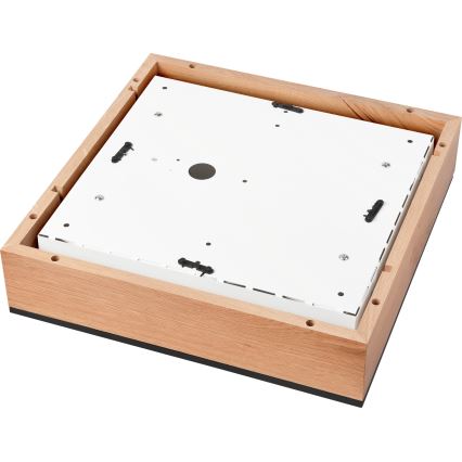 Плафон OAK SQUARE 4xE27/15W/230V 39x39 см дъб/черен