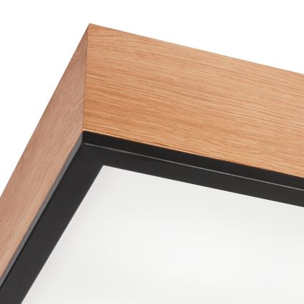 Плафон OAK SQUARE 4xE27/15W/230V 39x39 см дъб/черен