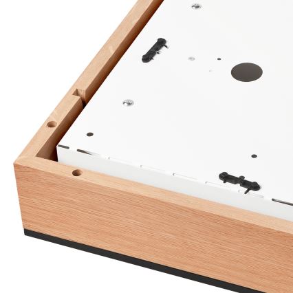 Плафон OAK SQUARE 4xE27/15W/230V 39x39 см дъб/черен