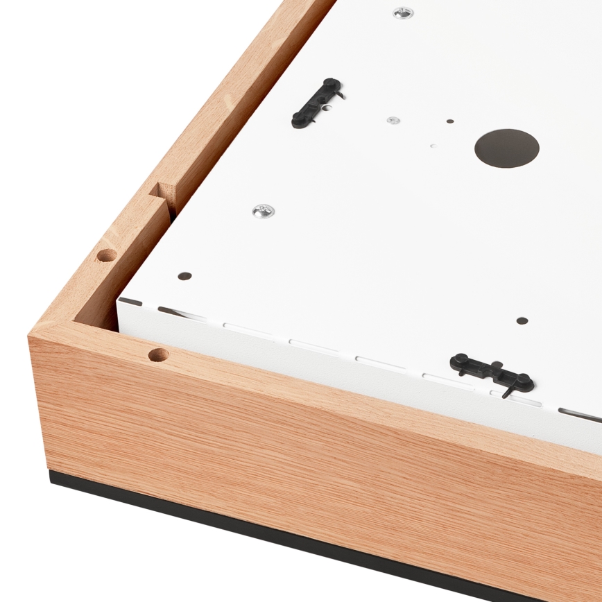 Плафон OAK SQUARE 4xE27/15W/230V 39x39 см дъб/черен