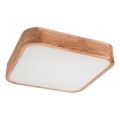Плафон OAK SQUARE 4xE27/15W/230V 45x45 см дъб